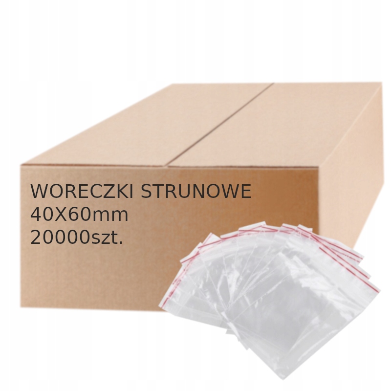 

Torebki Woreczki Strunowe 40X60mm 4/6 20000szt