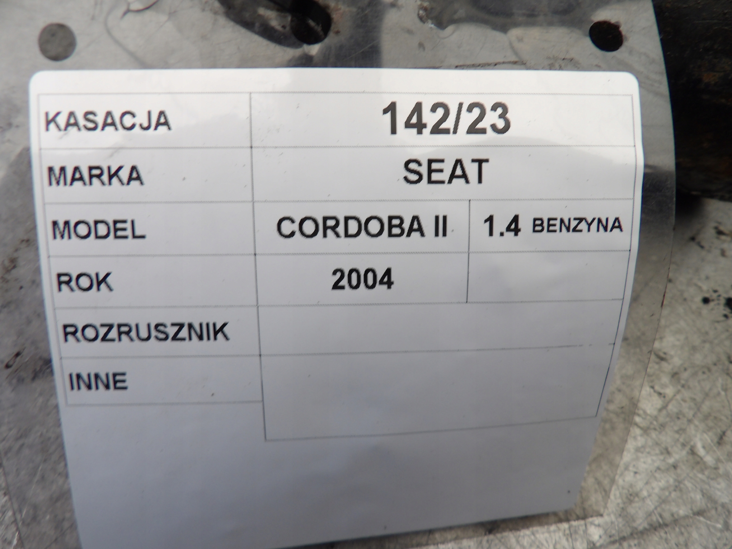 starter Seat Cordoba II 1,4B 1005831281