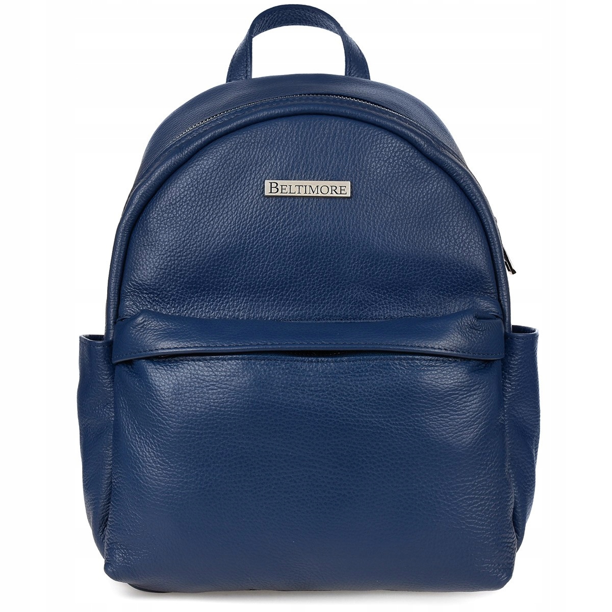 Tmavě modrý malý kožený batoh pro ženy, elegantní batoh A5 Beltimore P15