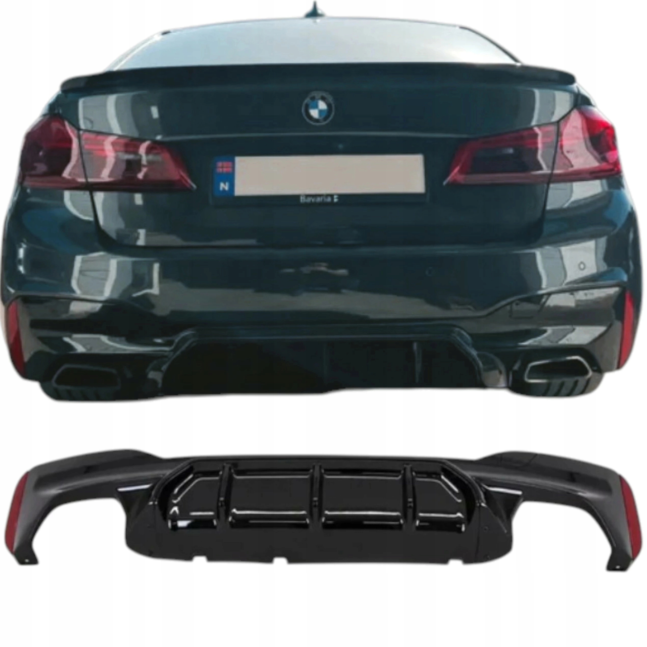 Bmw 5 G30 G31 17-23 Difuzér spoiler nárazníku zadní krytka