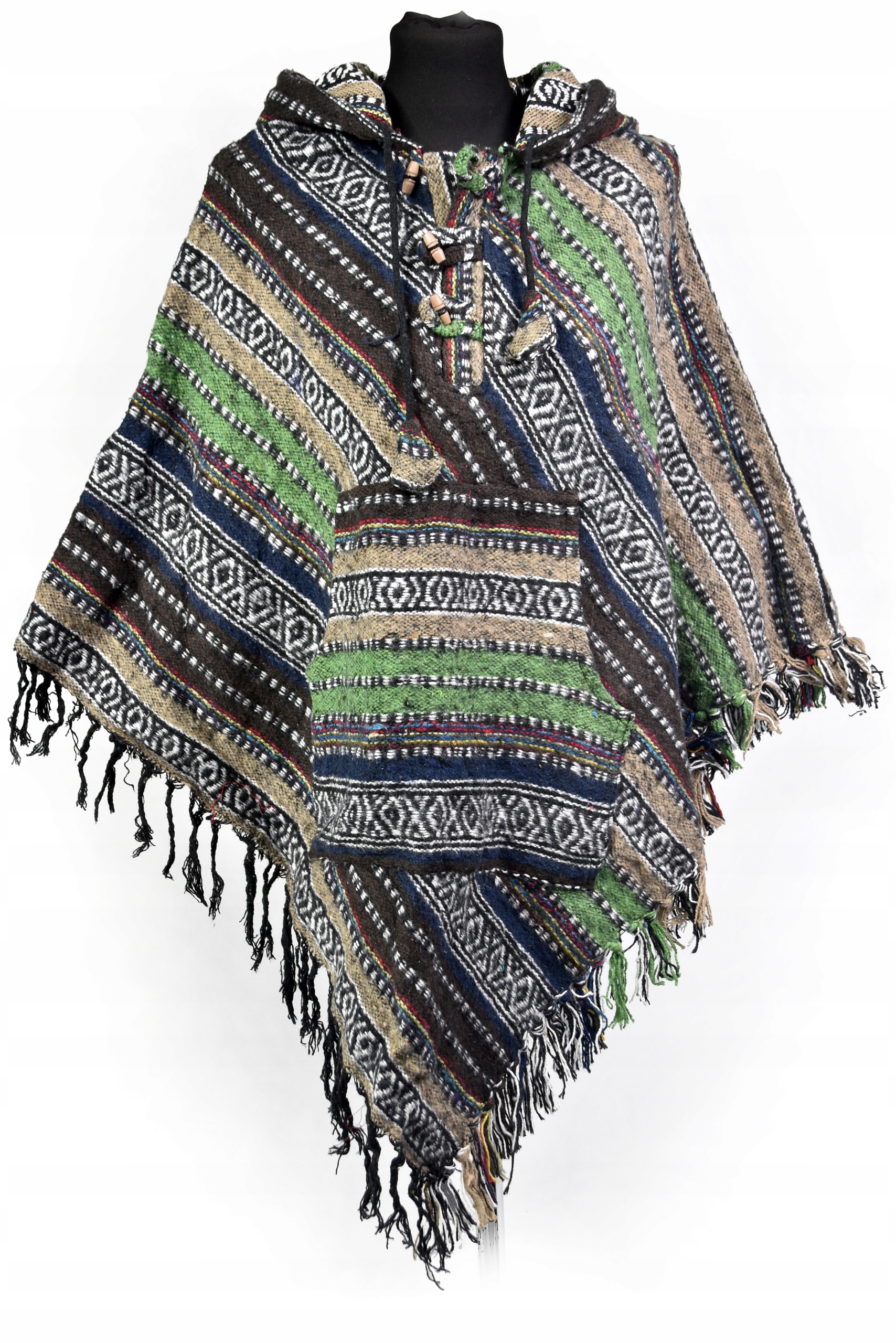 Nepalskie PONCZO FRENDZLE ETNO orient PLED