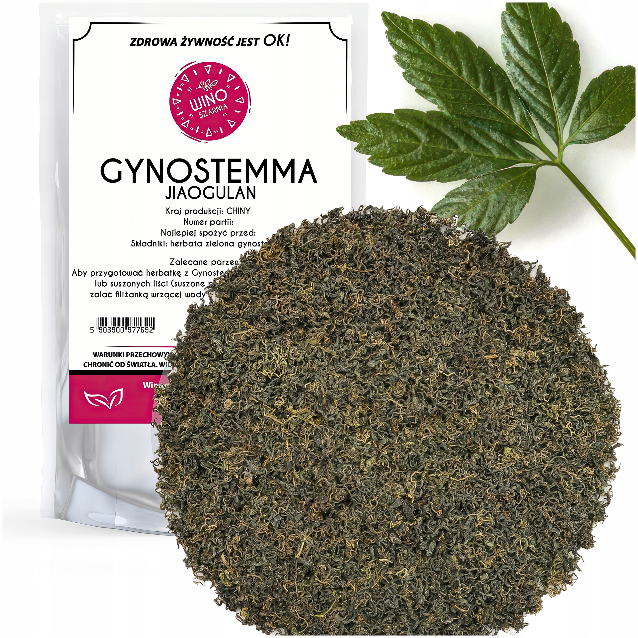 Levně Čaj Bylinná gynostemma Jiaogulan Listová přírodní bylinná čajová směs 1 kg