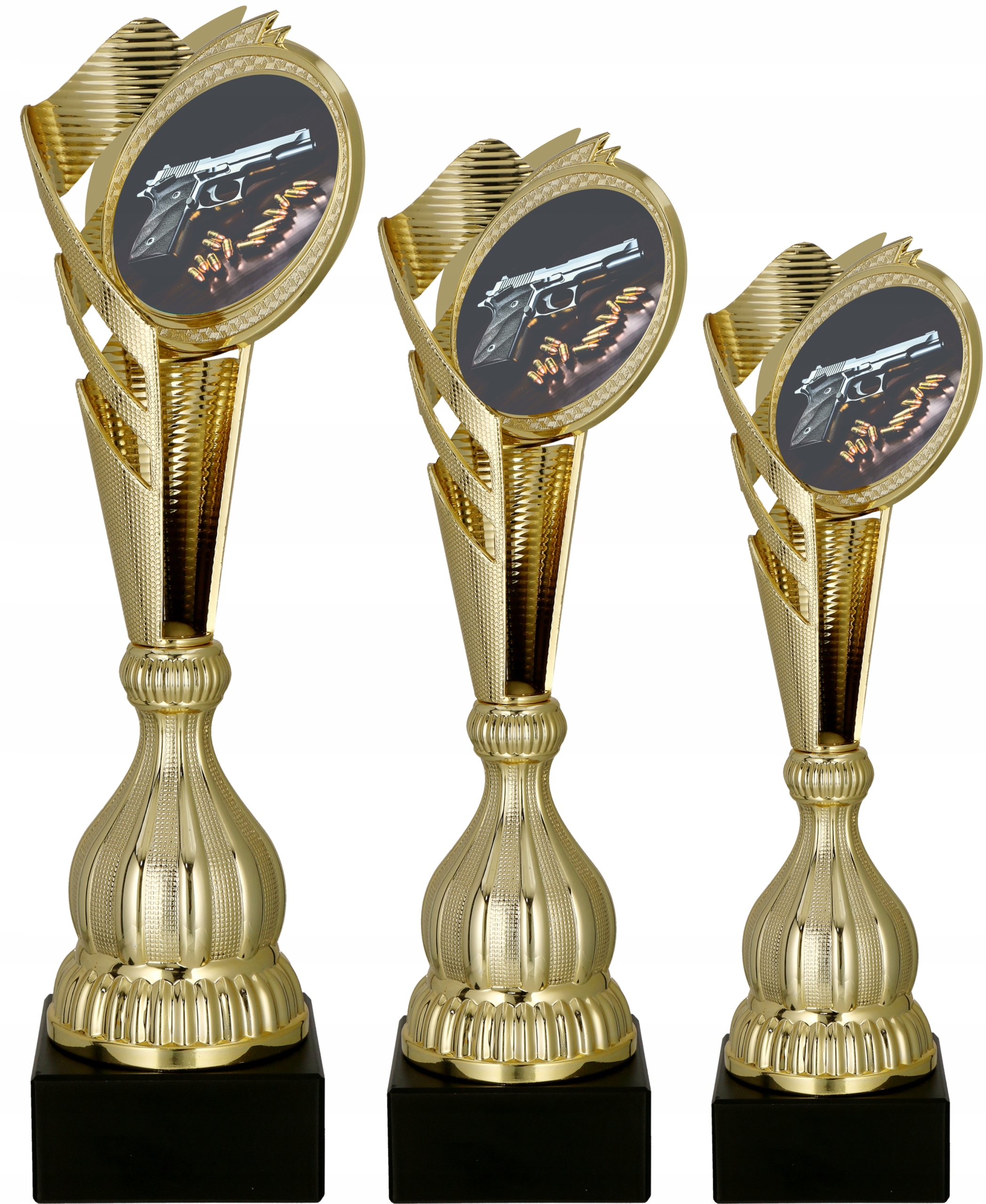 Sada střeleckých trofejí zbraň krátká pistole 37/33/30 cm popis Novinka