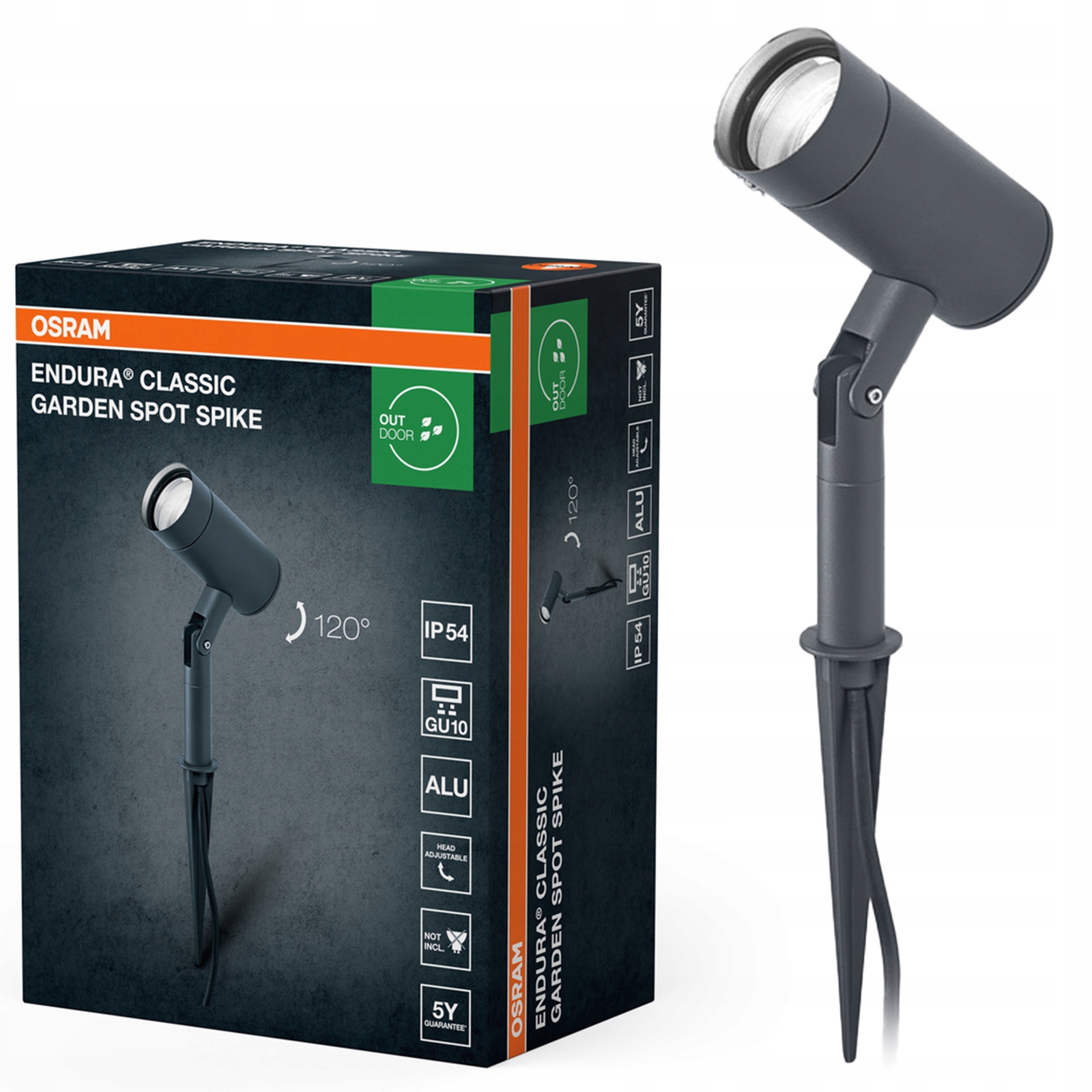 Led zahradní zapichovací lampa GU10 Šedá IP54 Endura Osram