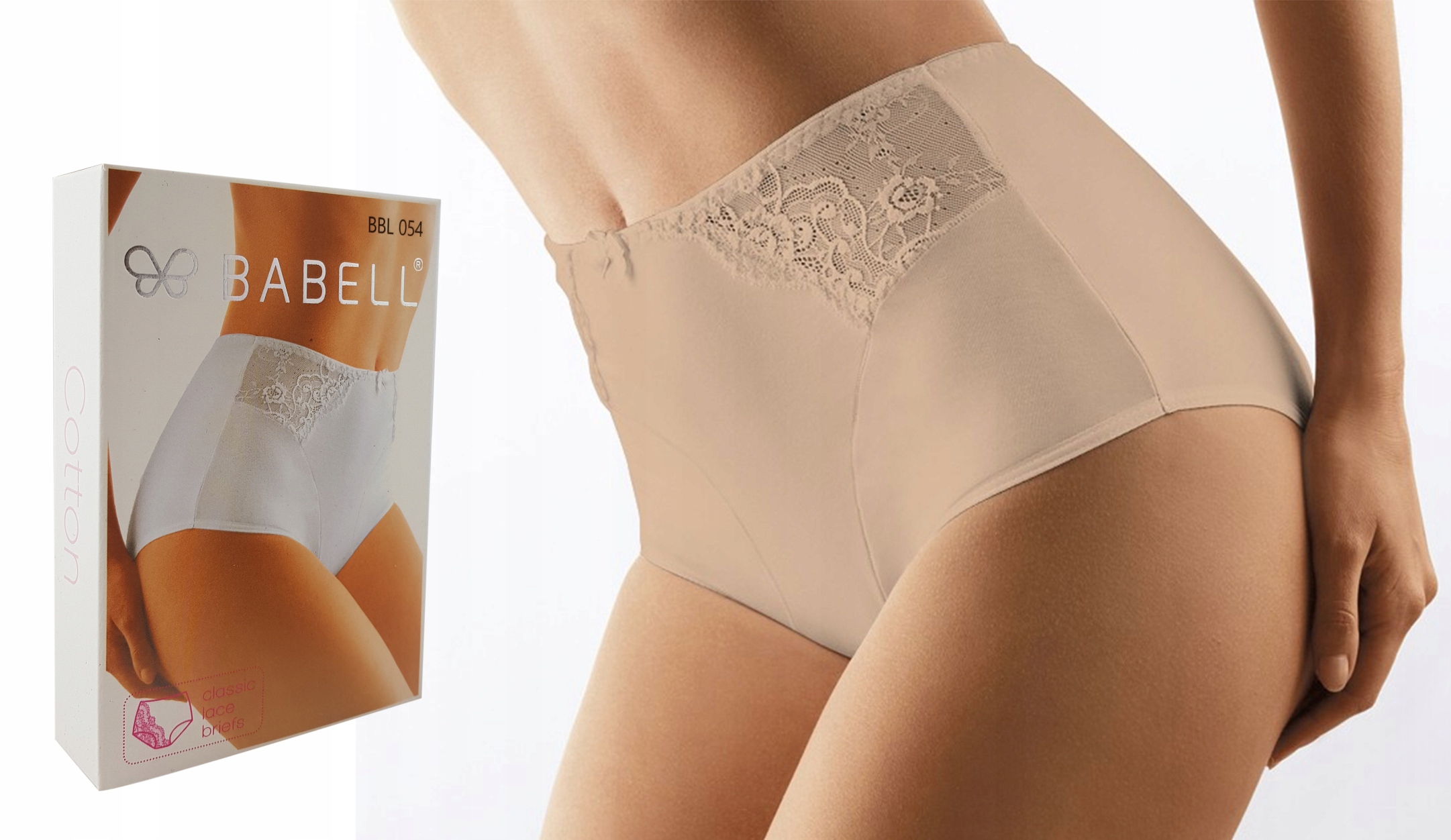 

Babell figi 054 wysokie majtki Beżowe, S
