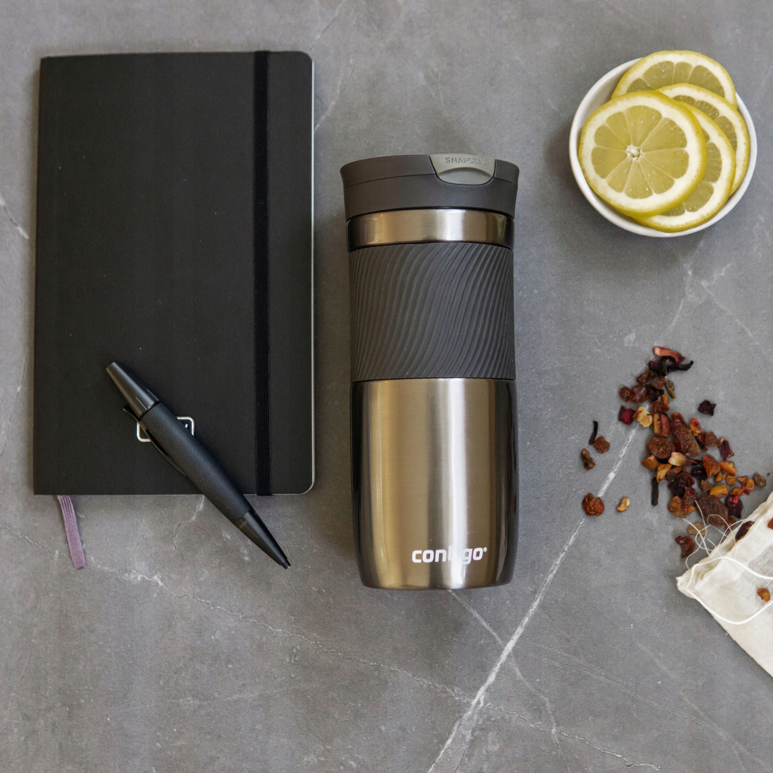 Kubek termiczny kawy termos Contigo Byron 470ml 6H Kolor odcienie czerwieni