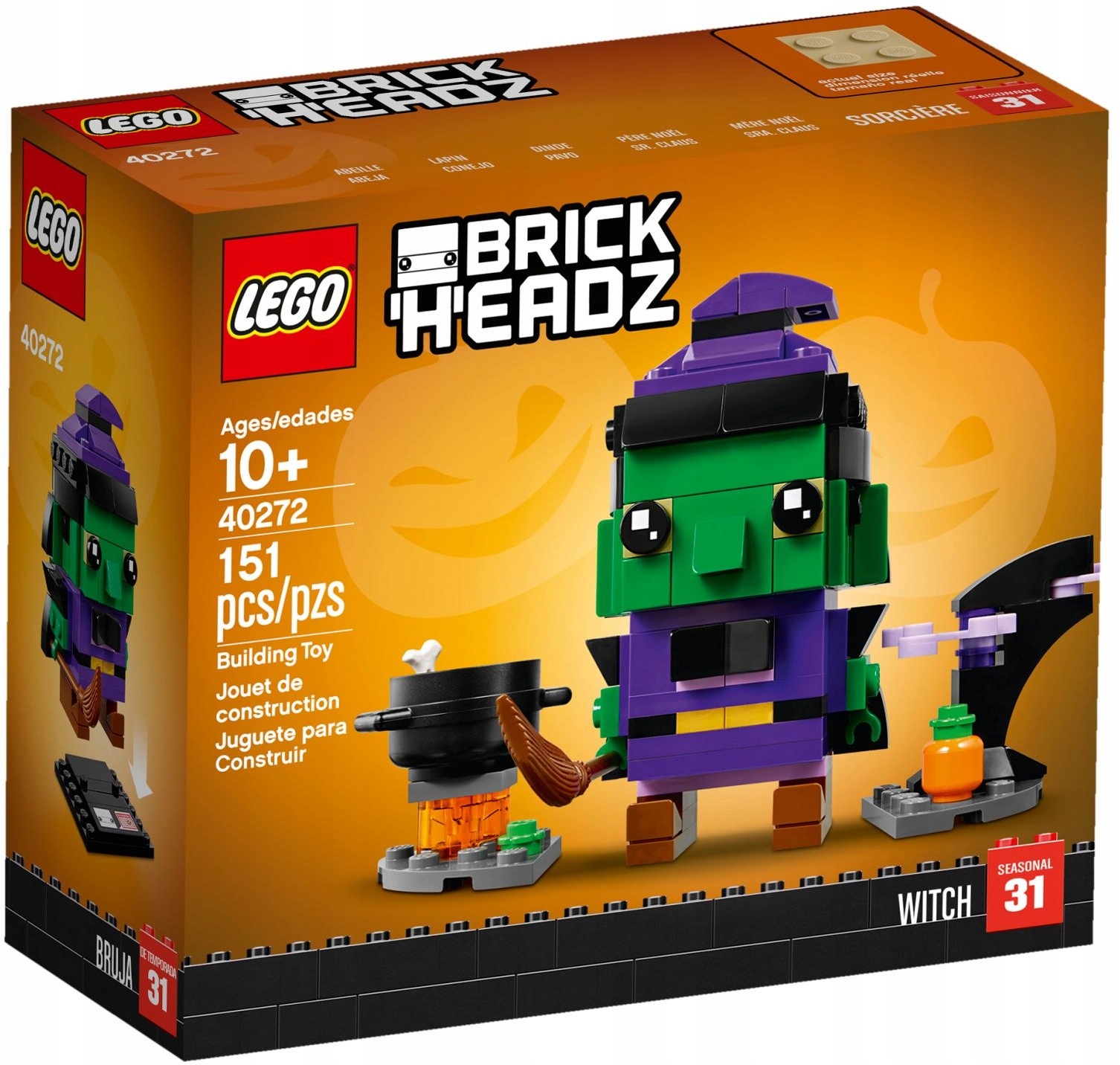 Lego BrickHeadz 40272 Wiedźma Na Halloween