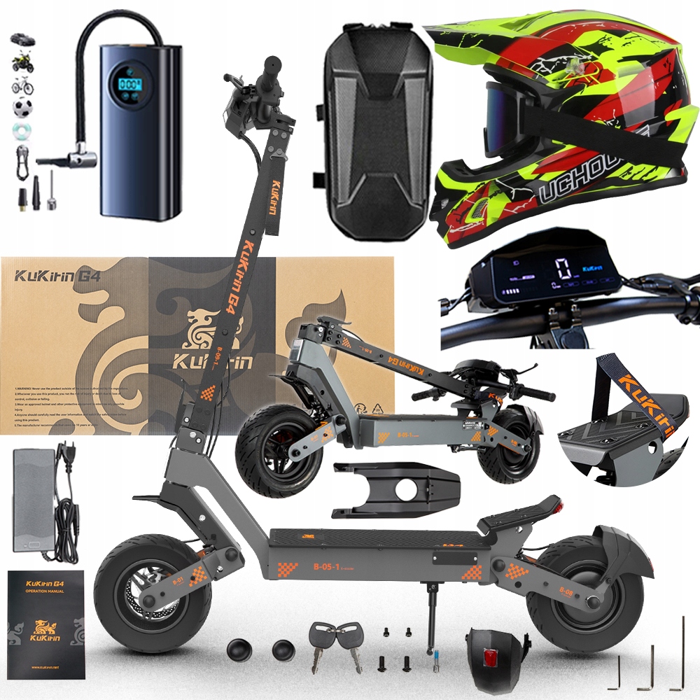 Kukirin G4 Pojazd Elektryczny 2400W 60V 20Ah Off-Road Składany 70 km/h