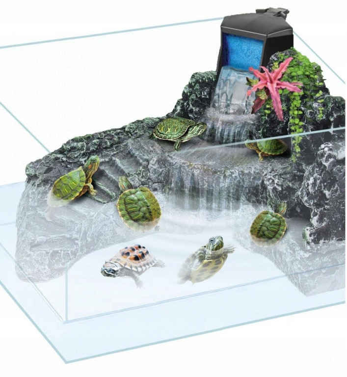 

Żółwiarium z tłem 3D i filtrem 30x20x22 cm