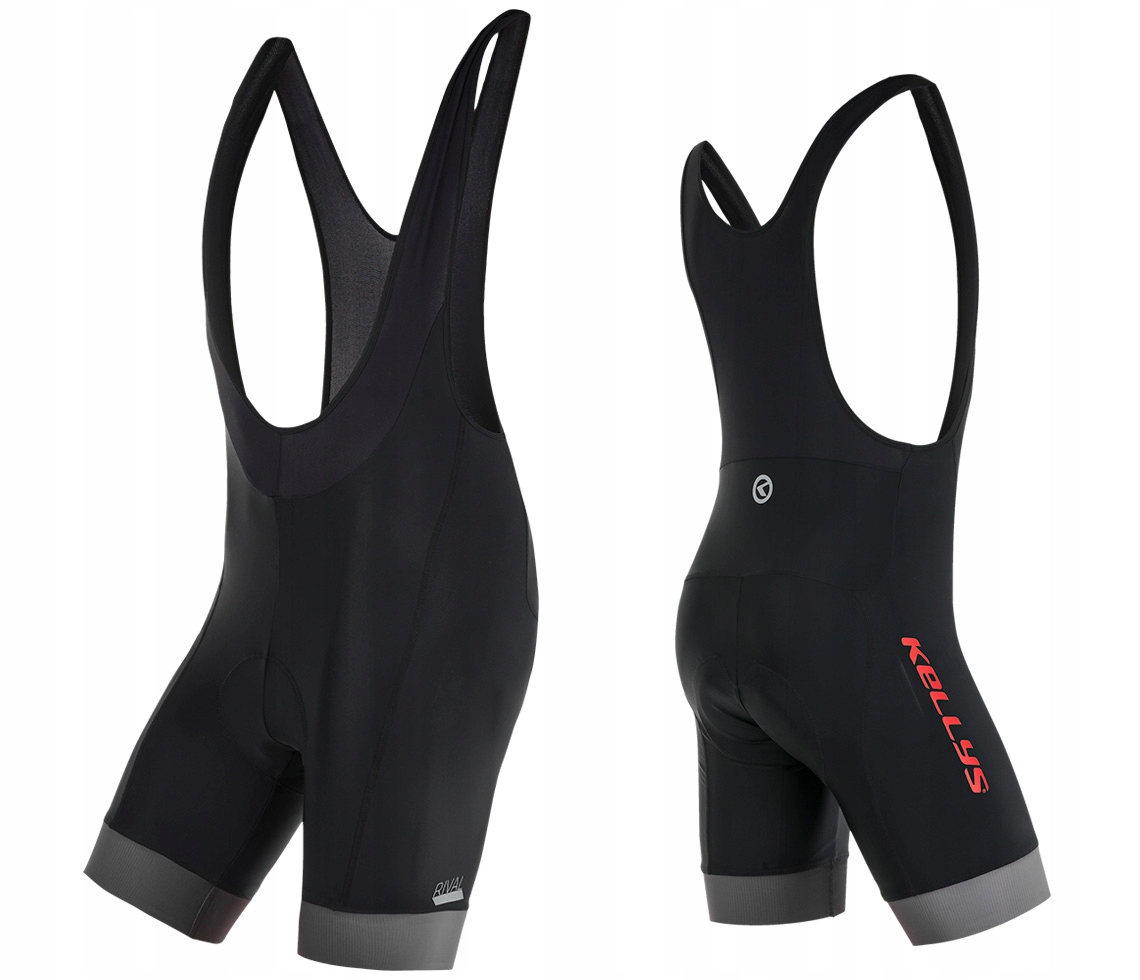 Kraťasy Kellys Rival krátké s ramenními popruhy, barva červená-šedá M