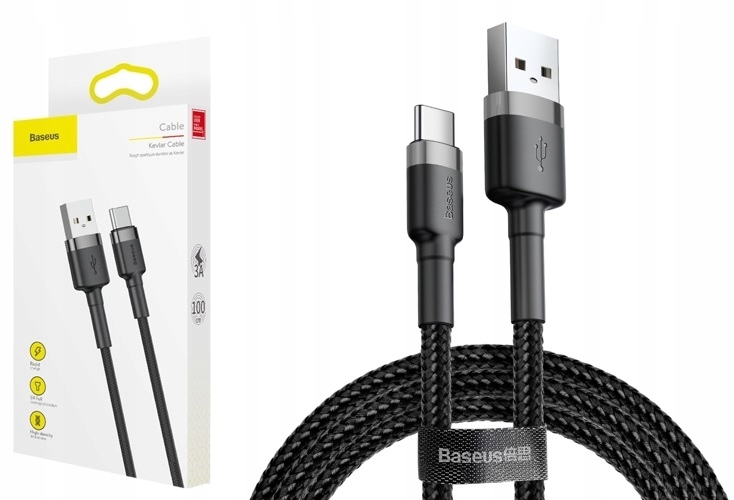 

Baseus Wytrzymał Nylonowy Kabel Usb-c Typ C Fast
