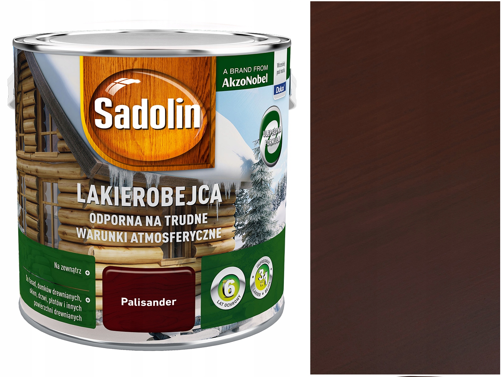 Sadolin Lakierobejca ODPORNA Palisander 0,75L