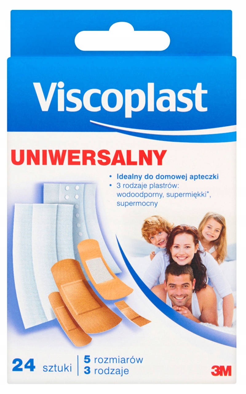 

Plastry zestaw uniwersalny Viscoplast 24szt.