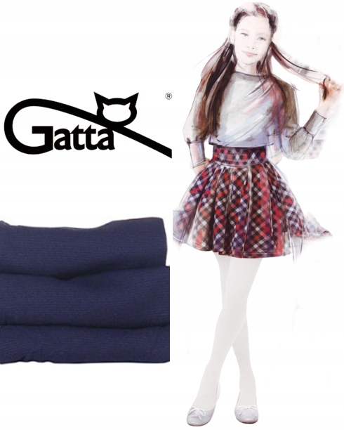 

Gatta rajstopy Rosabella gładkie granat 140-146