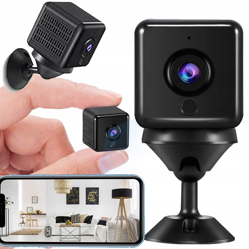 Mini Špionážní Kamera Skrytá Detekce Fullhd Wifi Malá Kamera Držák