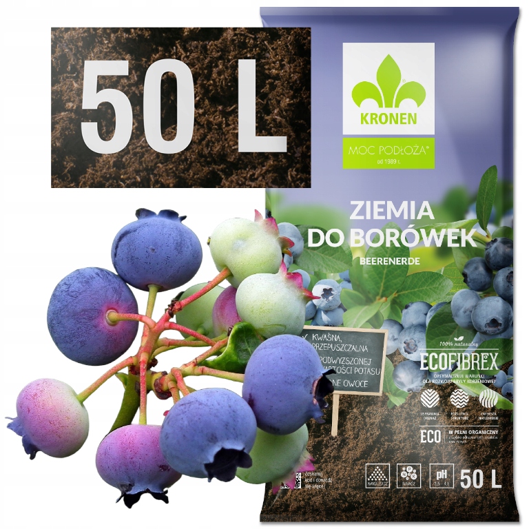 

Ziemia Do Borówek 50L duże gotowe podłoże kwaśne