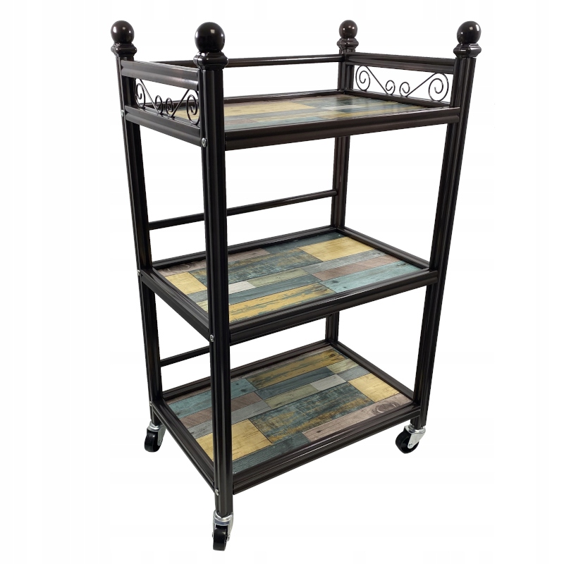 Pomocnik Stolik Kosmetyczny Fryzjerski Wózek Barberski Do Salonu 3PÓŁKI Old