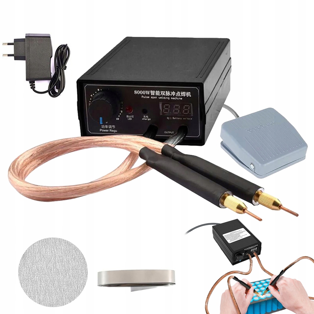 Svářečka 8000W 9600MAH Svařování Baterií 18650 Niklové Pásky