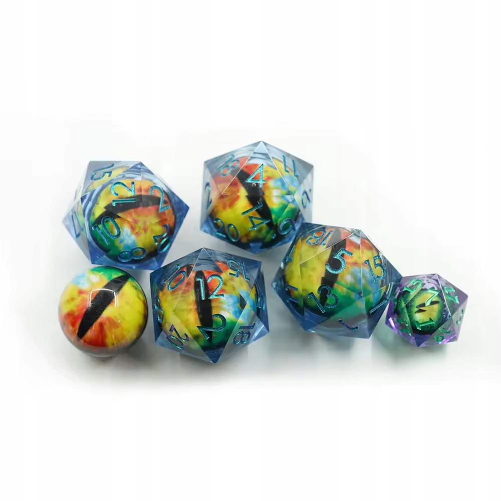 KOSTKA RPG OKO W OKO Z PRZEDWIECZNYM PŁYNNA KOŚĆ K20 3,3 CM Liczba ścian 20