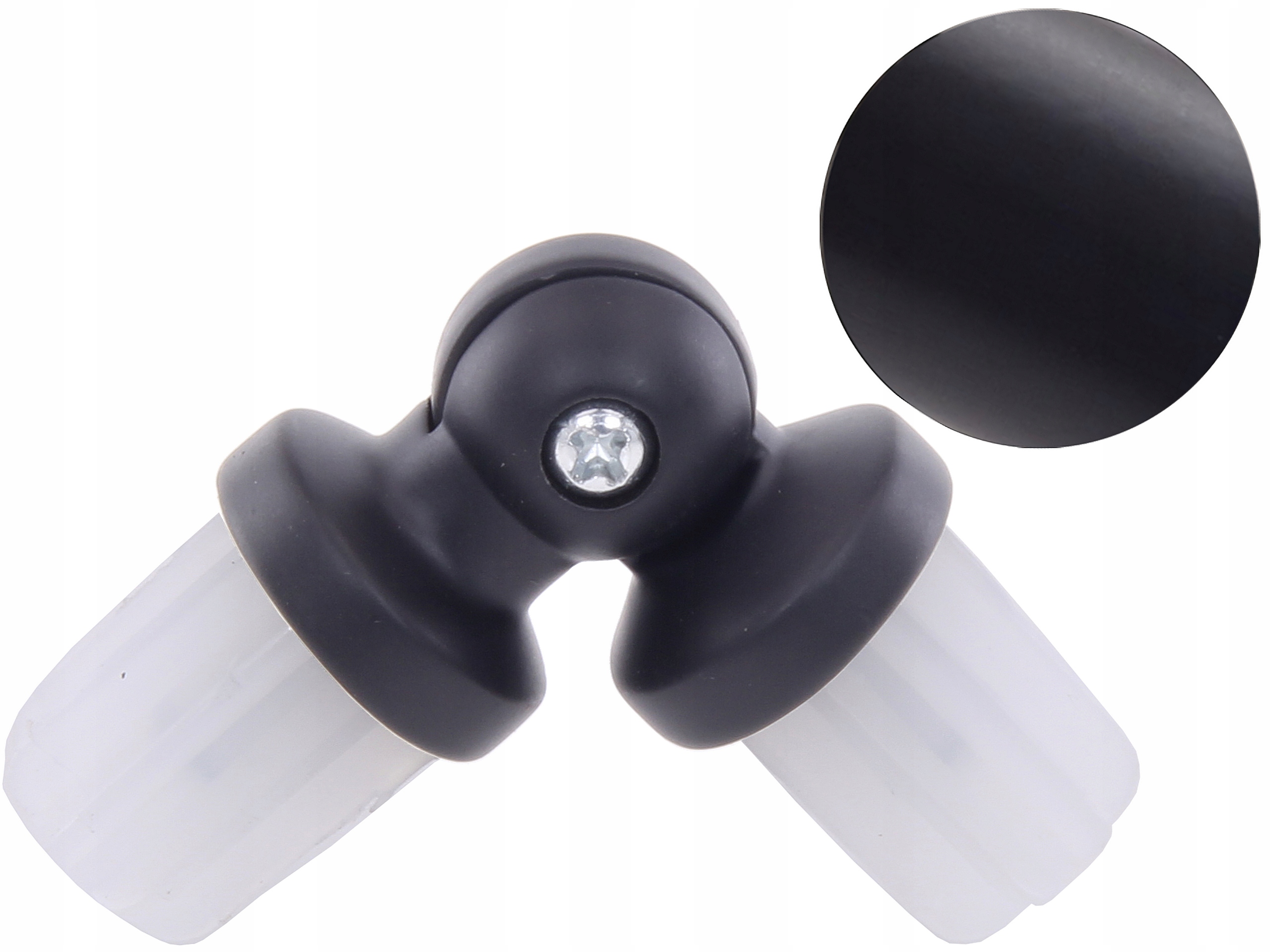 

19mm Łącznik Kątowy Wykuszowy do karnisza Czarny