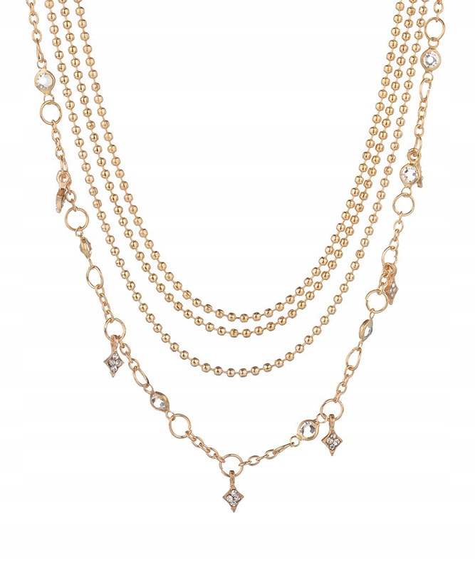 

Naszyjnik choker 4w1 złoty