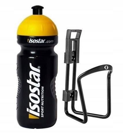 

Zestaw Koszyk Uchwyt Alustar + Bidon Isostar Black