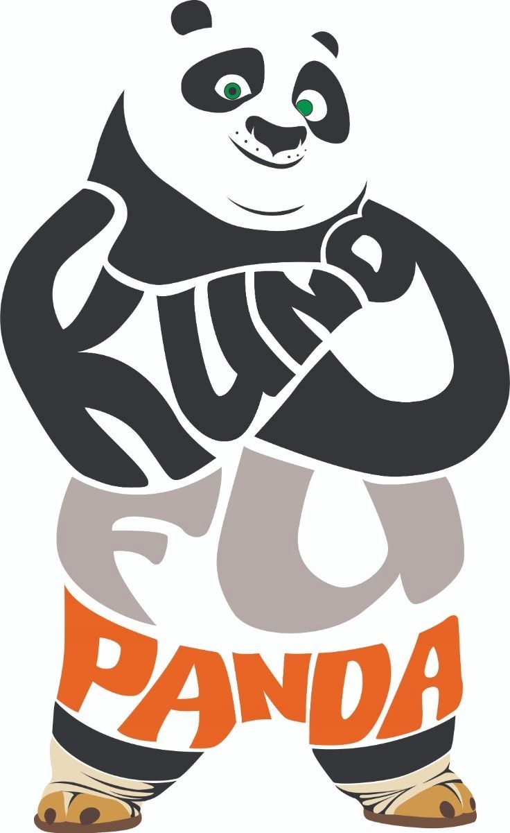Naklejka 3D Wodoodporna na Samochód Kung Fu Panda V2