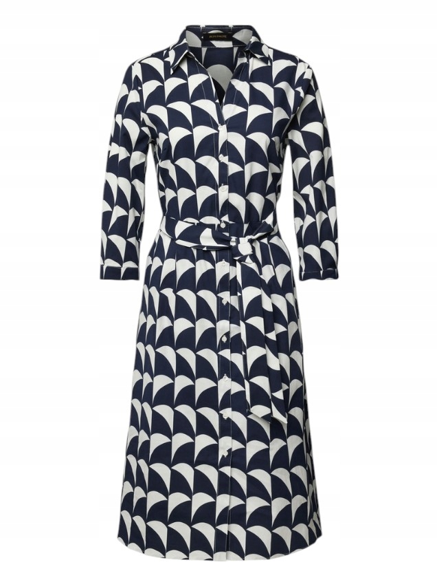 Šaty midi se zavazovacím páskem More & More velikost 40