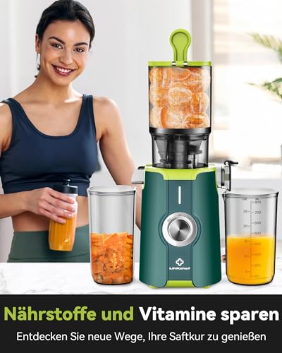 LINKCHEF Wolnoobrotowa Wyciskarka 200W 1.2L BPA Free — miniatura 6