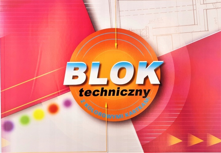 

Blok techniczny A4 kolorowy brystol