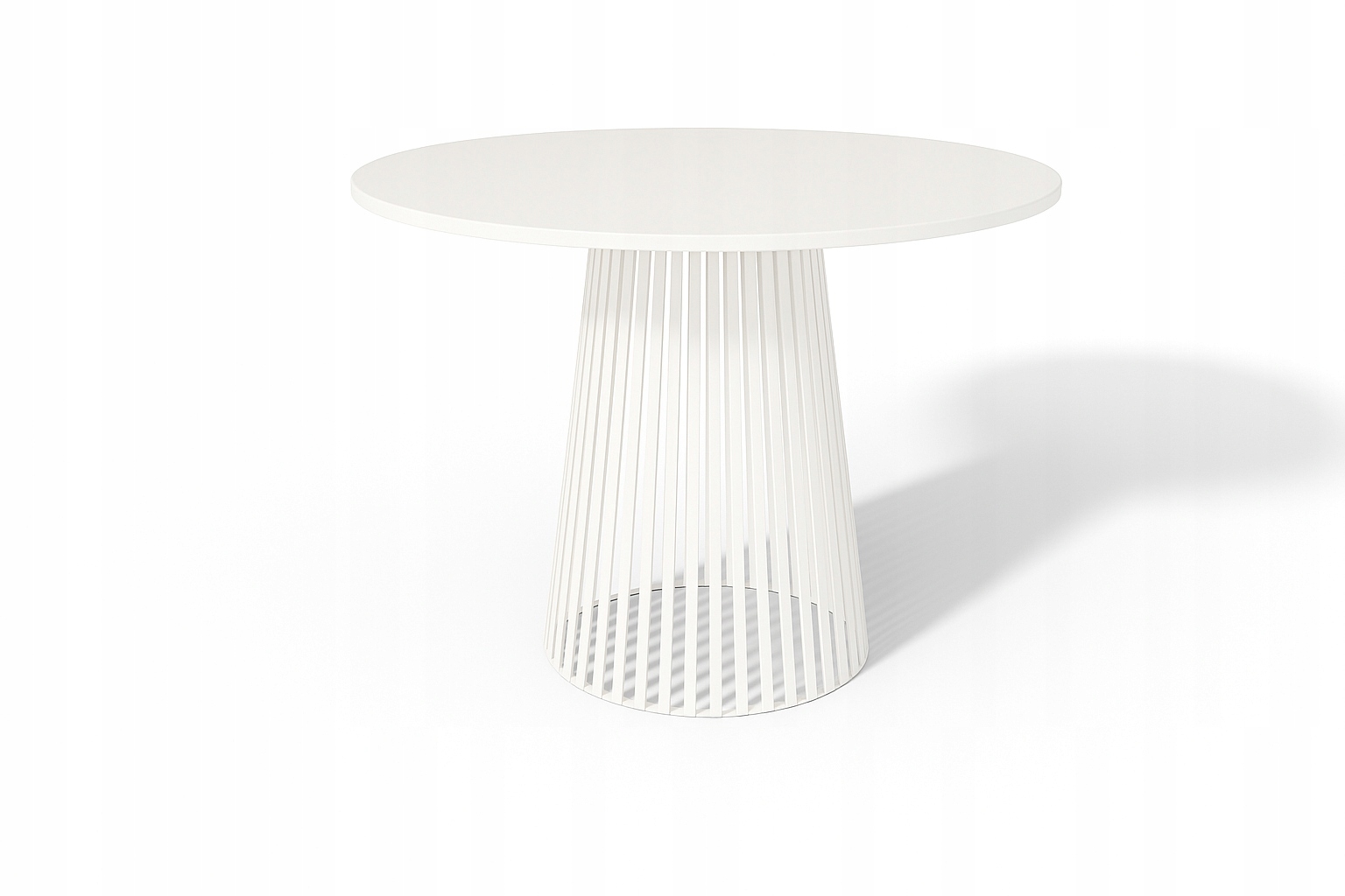 Velký bílý stůl do obývacího pokoje 110 cm, kulatý stůl Bílý, Loftový stůl