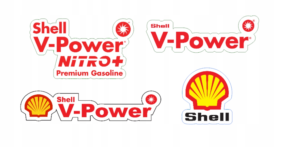 naklejka shell v power do wyboru rozne wielkosci naklejki na modele na moto Producent inny
