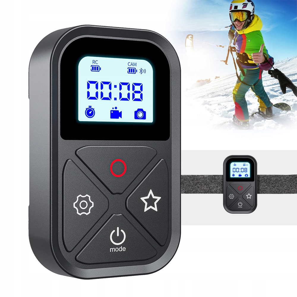 1x Bezdrátové dálkové ovládání pro kamery GoPro Hero 12/11/10/9/8 Black