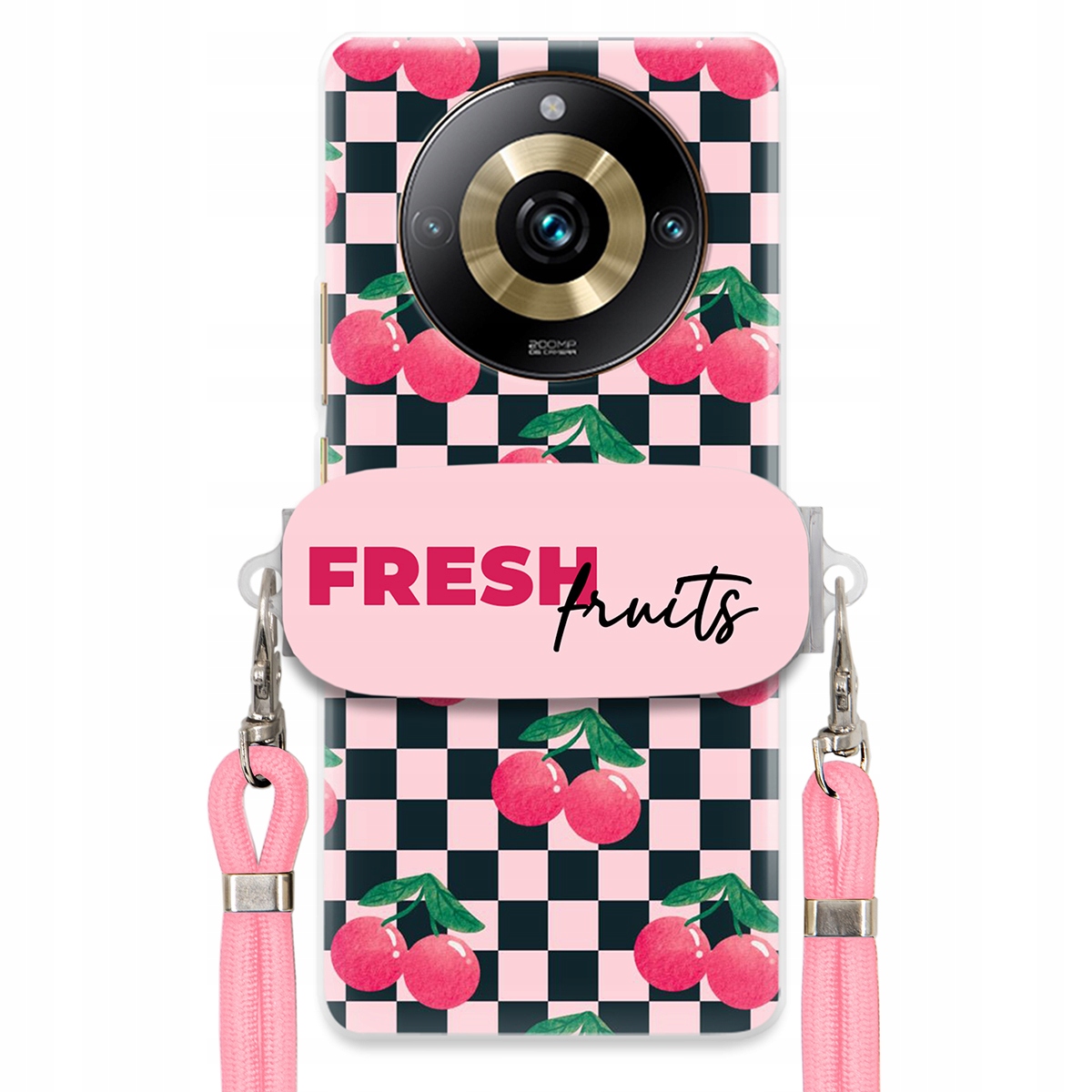 Pouzdro pro Realme 11 Pro 5G Crossbody vodítko držák Šachovnice Fresh Fruits