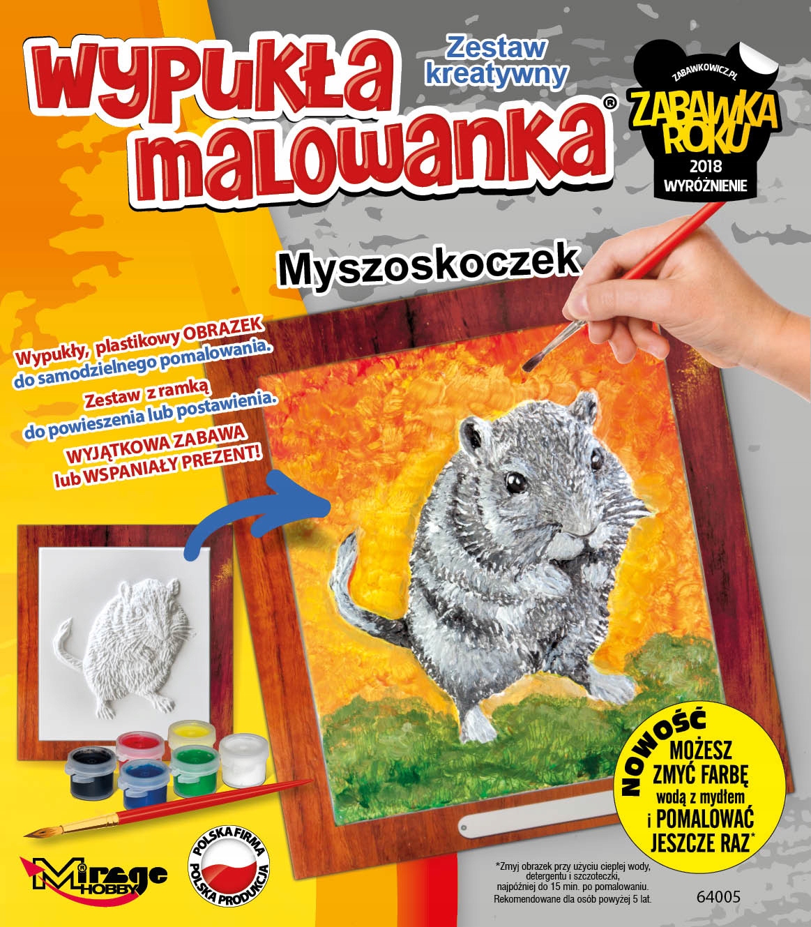

Wypukła Malowanka Futrzak Myszoskoczek (Zestaw Kre