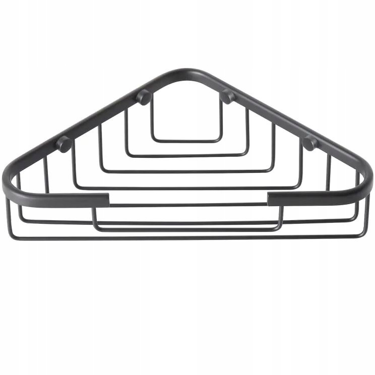 Košík do koupelny kovový závěsný pod sprchu Černá polička mýdlenka