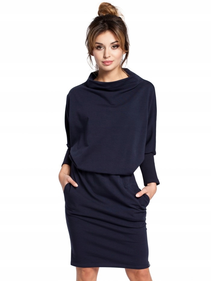 

Eu L/XL B032 Stylowa sukienka mini z rękawami kimo
