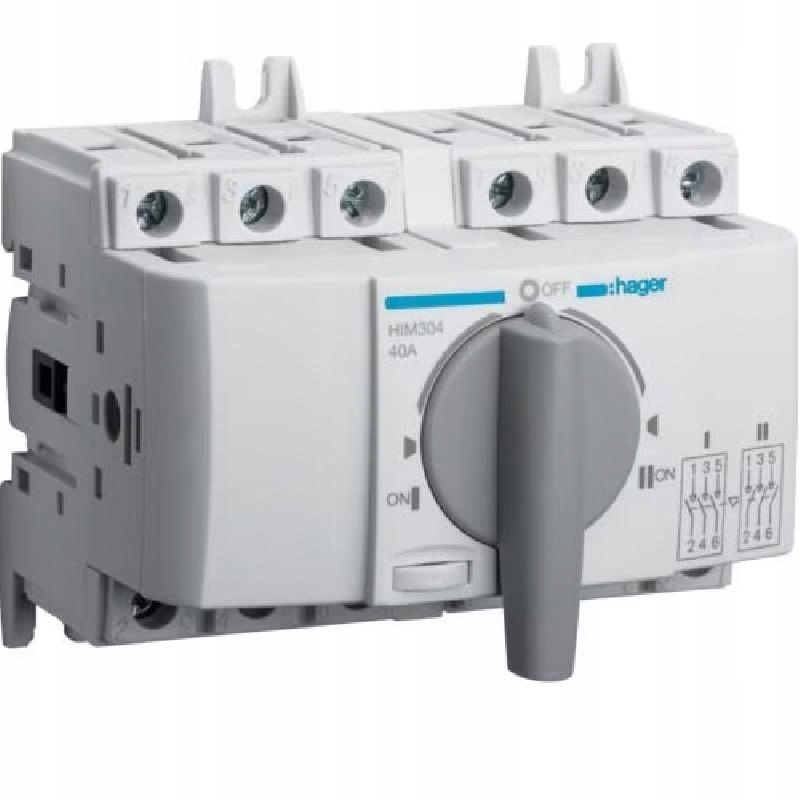 Prepínač zdroja napájania HIM304 40A 3P Hager