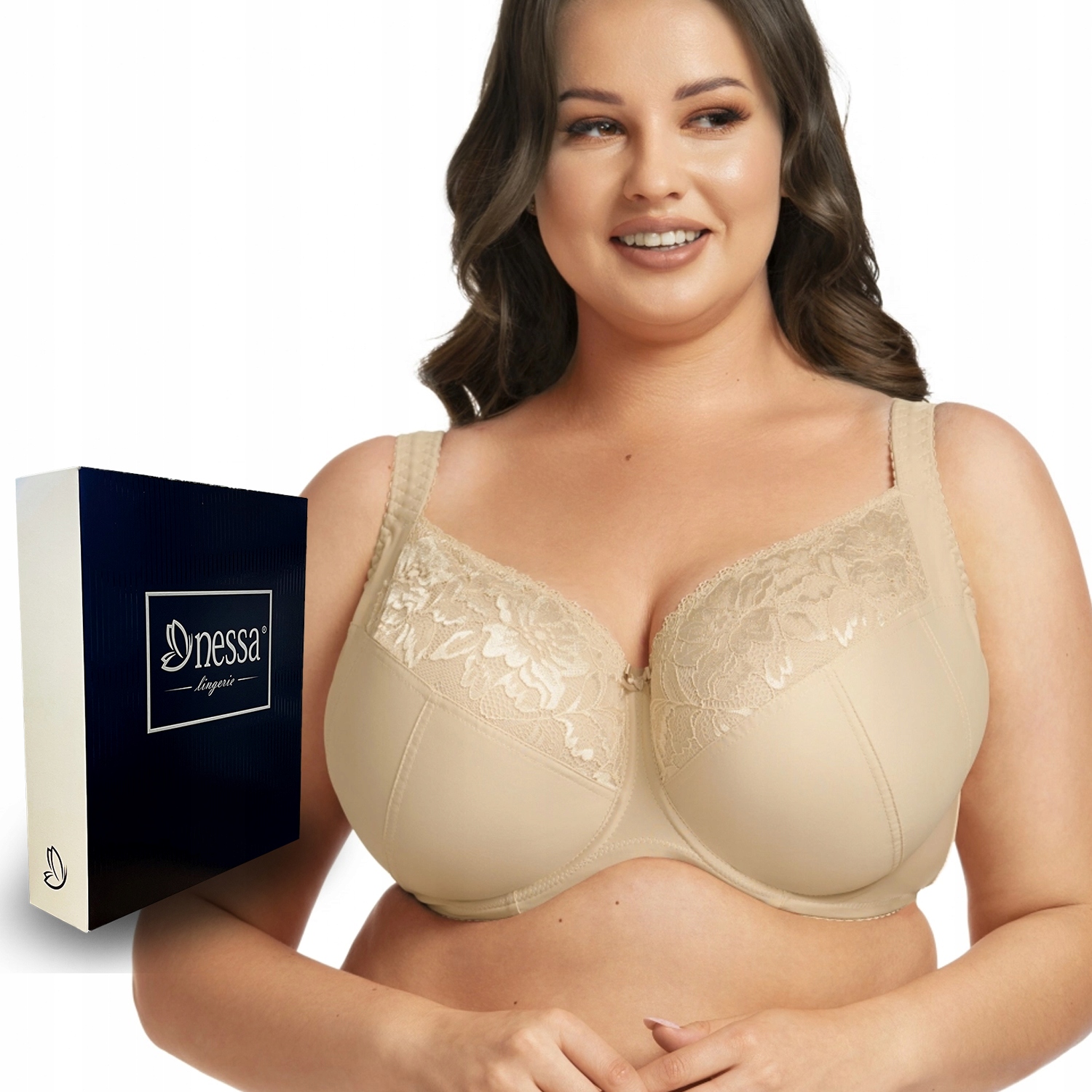 Měkká podprsenka Nessa Omena Minimizer béžová 95F