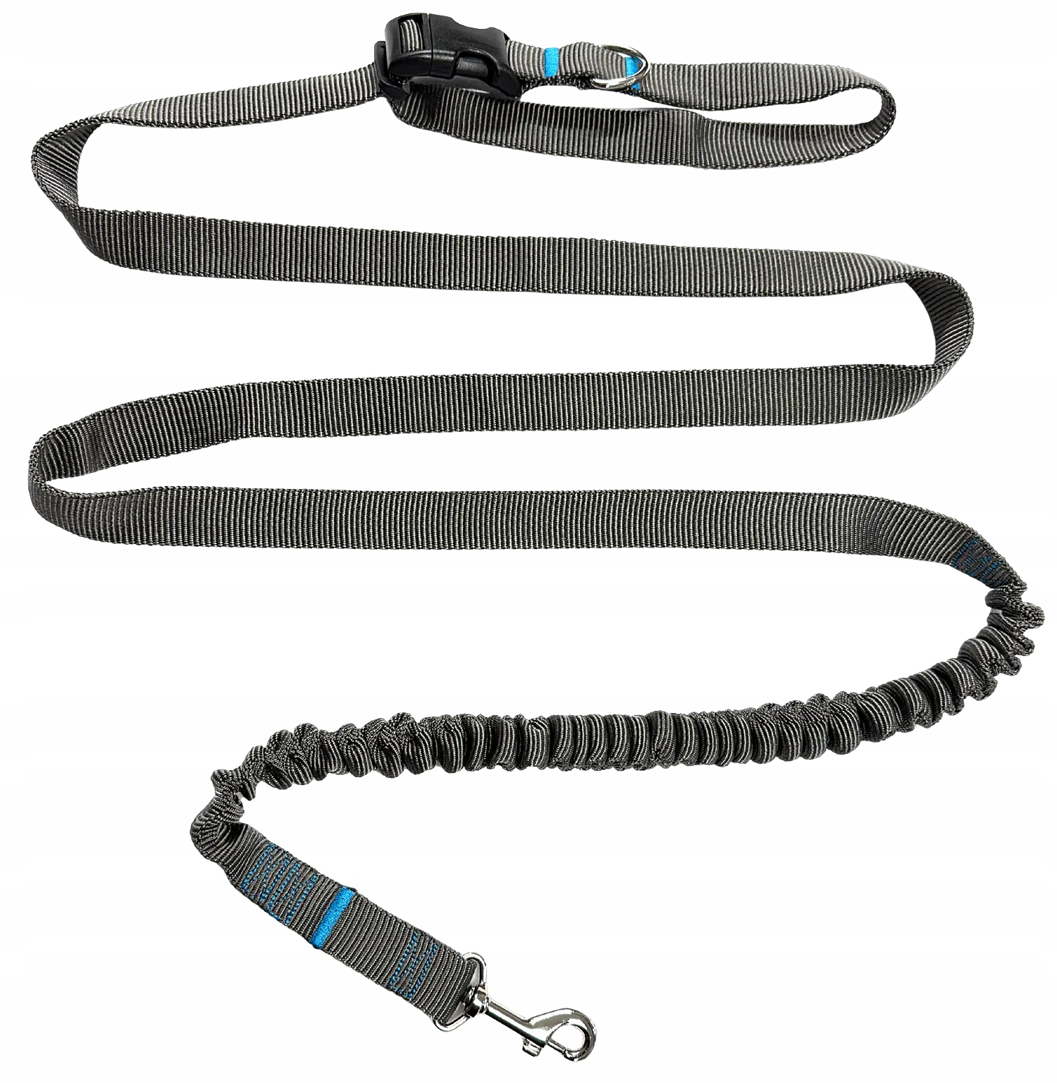 Vodítko pro psa s tlumičem 380 cm Grafit Nastavitelná HandsFree Made in Pol