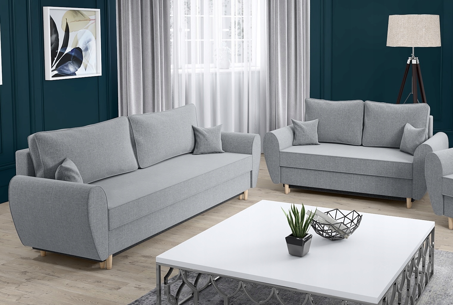Zestaw wypoczynkowy Max 3+2 sofa kanapa Bonell Materiał obicia tkanina