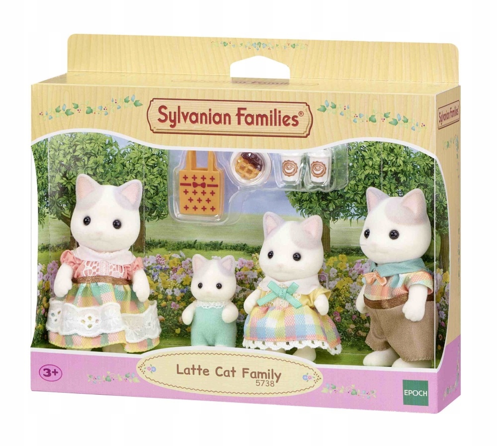 Sylvanian Families - Latte Cat Family