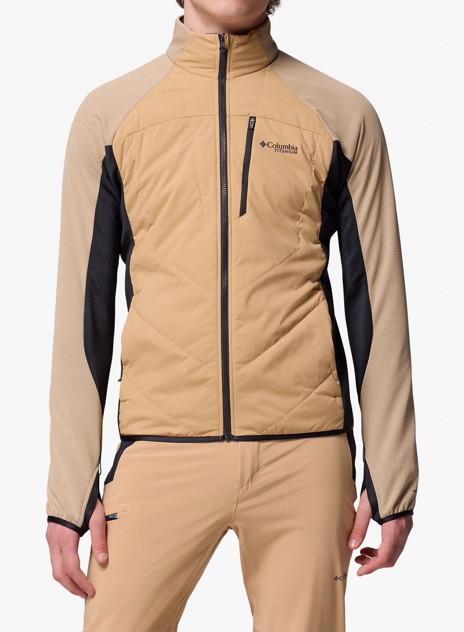 Hybridní bunda Columbia Arctic Crest Hybrid Full Zip canoe/black L