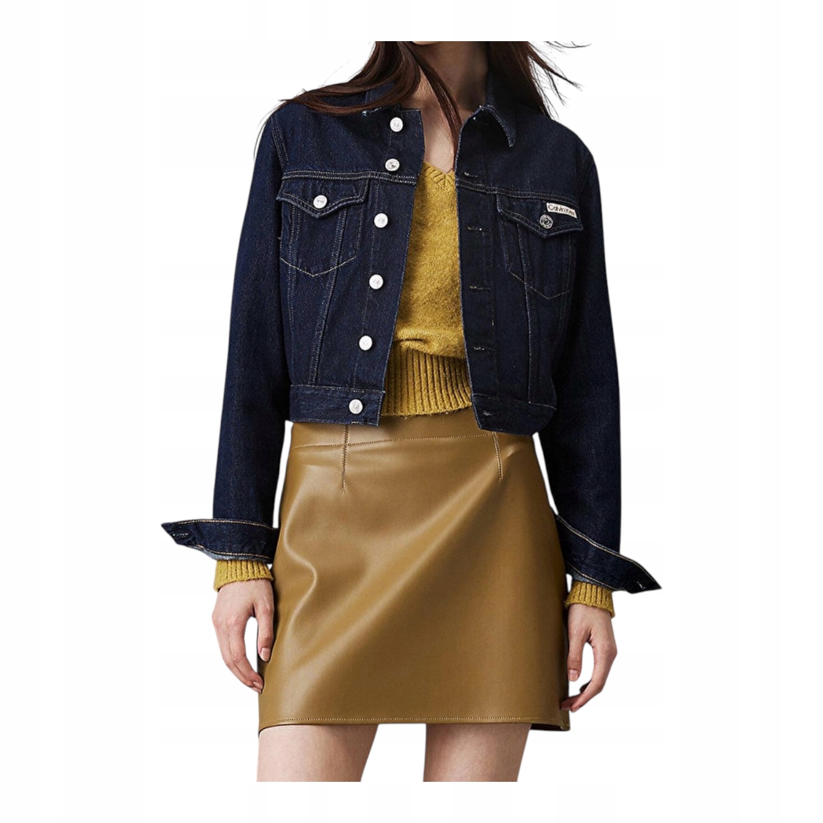 Dámská džínová bunda Calvin Klein Jeans J20J225066 Tmavě modrá, velikost Xs