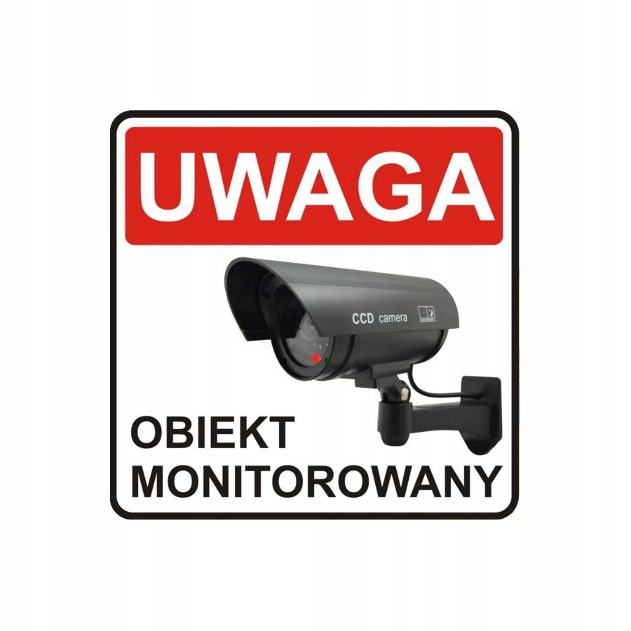 IMITACJA ATRAPA KAMERY KOPUŁKA MONITORING ALARM Kolor czarny