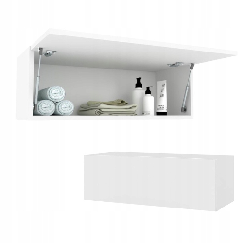 Koupelnová skříňka Horizontální závěsná police Karo 80 Bílá Matná