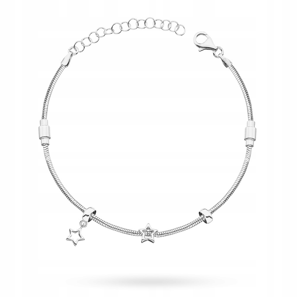 

Srebrna Bransoletka Charms 925 Gwiazdki Gwiazdka