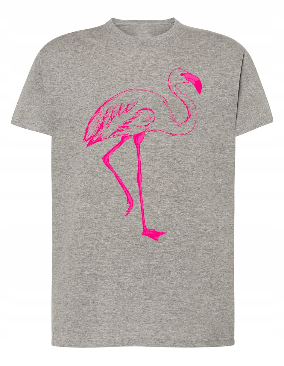 

T-Shirt koszulka nadruk różowy Flaming r.L