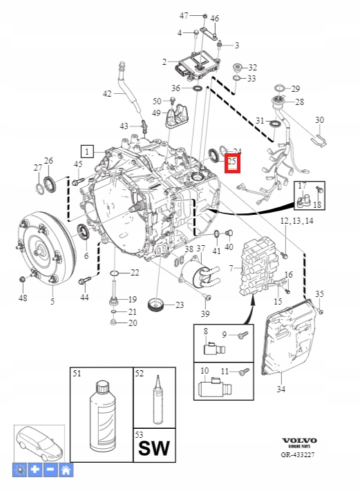 30751872 - УПЛОТНИТЕЛЬНОЕ КОЛЬЦО ВАЛА VOLVO XC60 И XC70 II