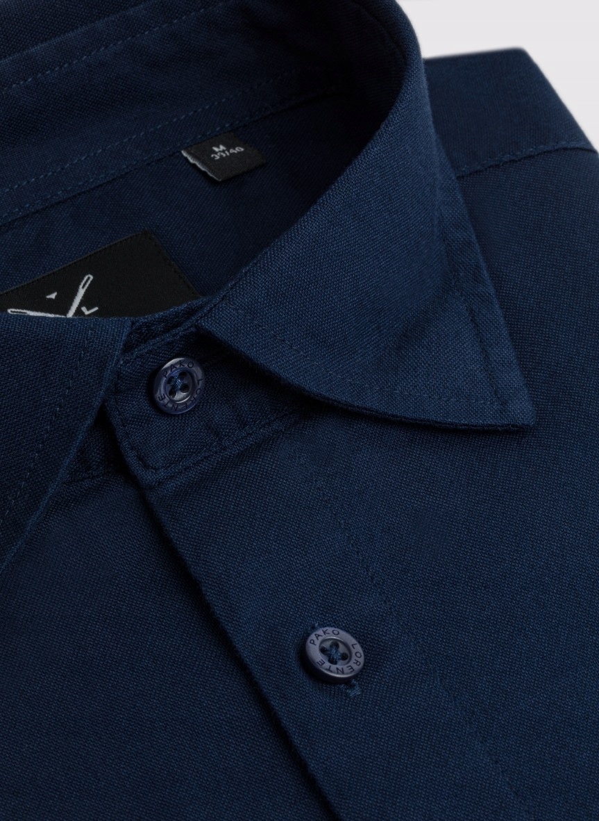 Granatowa gładka koszula męska Pako Lorente roz. M Marka Pako Lorente